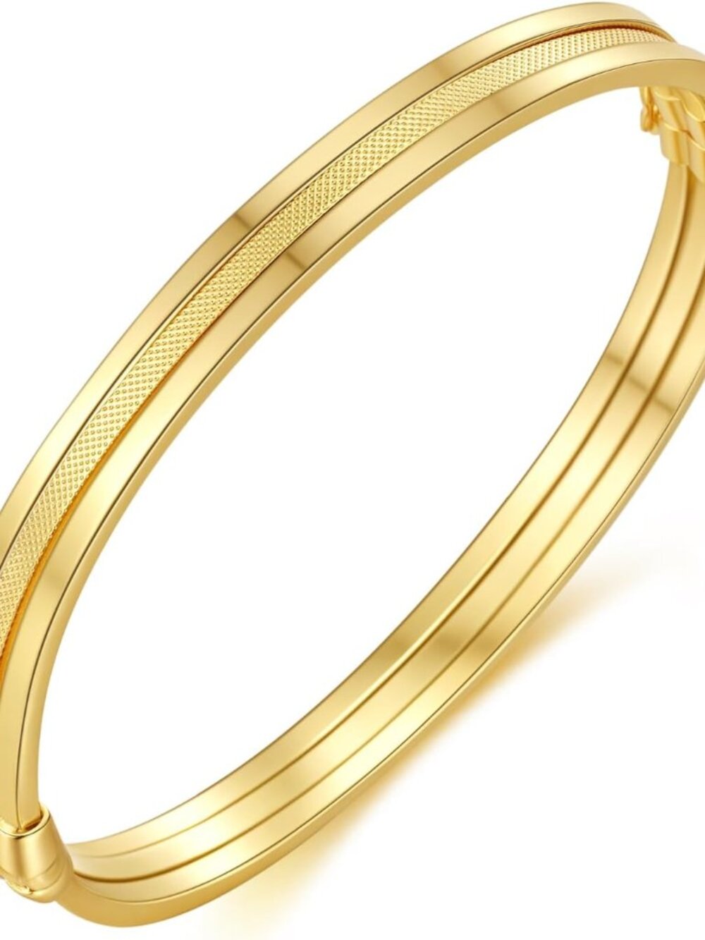 Fashion-Forward Women's 18K Gold Bracelet Trio - Perfect Stackable Elegance